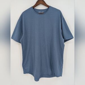 BYLT Men's Blue Signature Drop-Cut T-Shirt XXL Activewear Stretch Casual Comfy